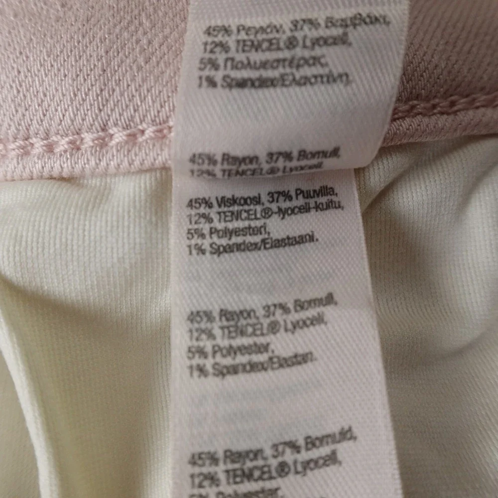 Spanx Pants Womens 30‎ Pink Slim X Cropped Twill Mid Rise Casual Preppy Stretch